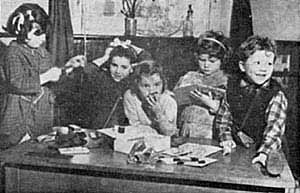 Photograph of the youngest members of the first group of the Boys in the Windermere reception centre 1945.