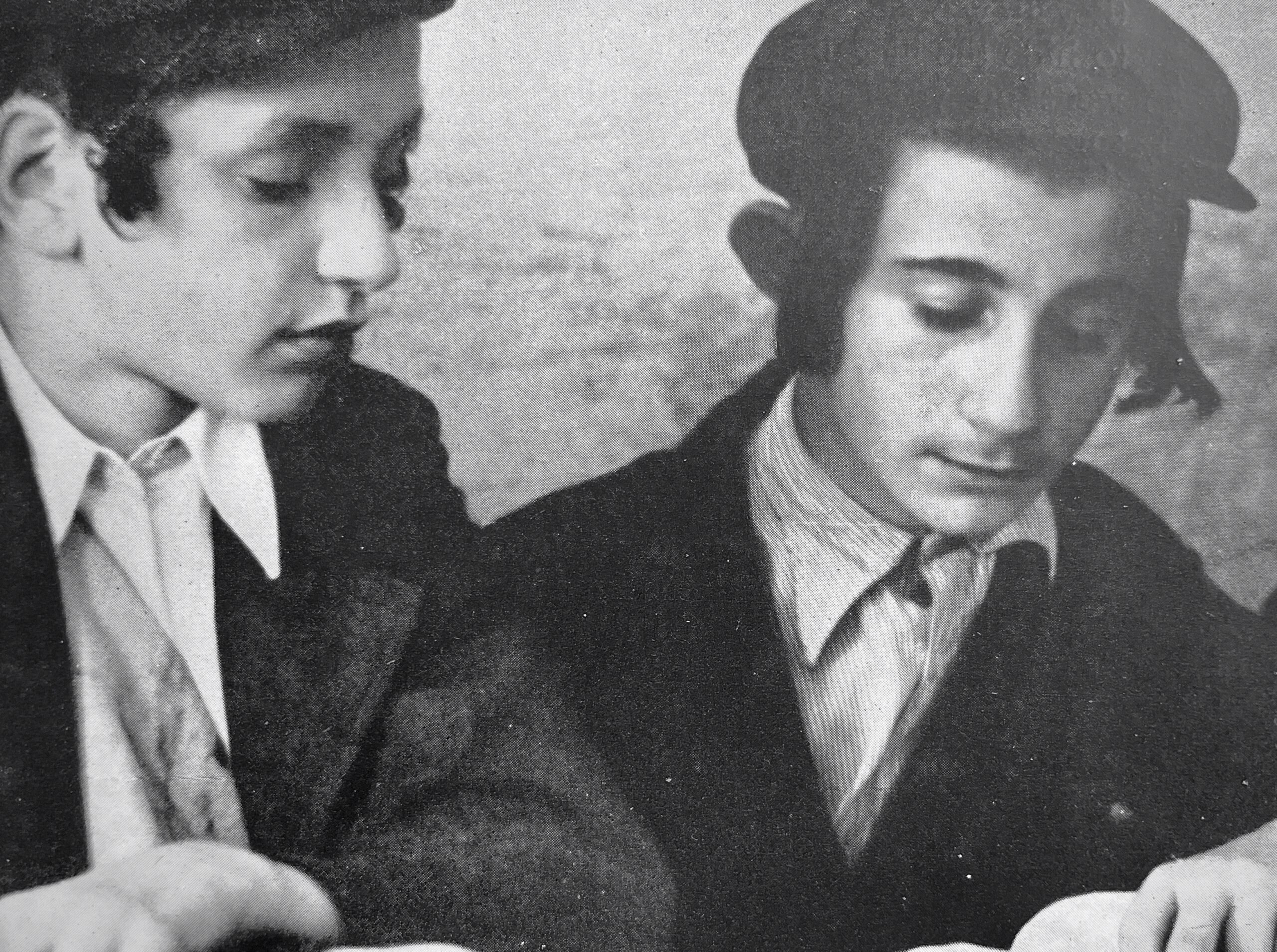 Photograph of Jewish boys studying in pre-war Mucachevo.