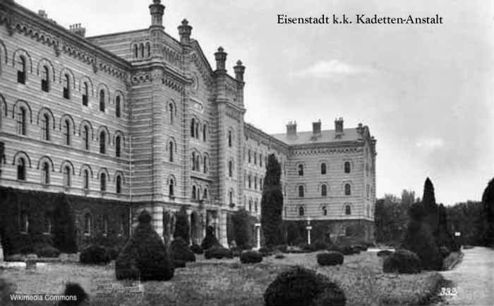 Photograph of an old postcard of Eisenstadt, Austria.