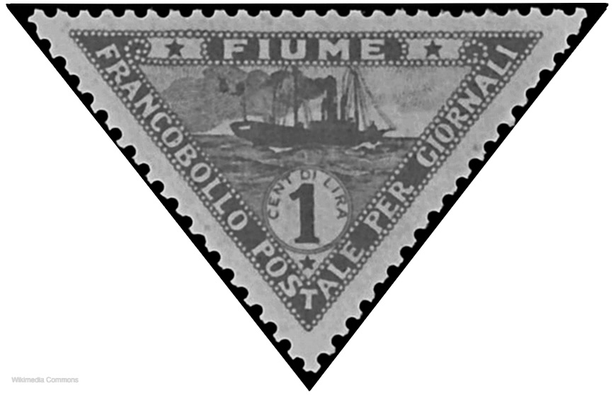 Postage stamp from the independent state of Fiume, 1920.
