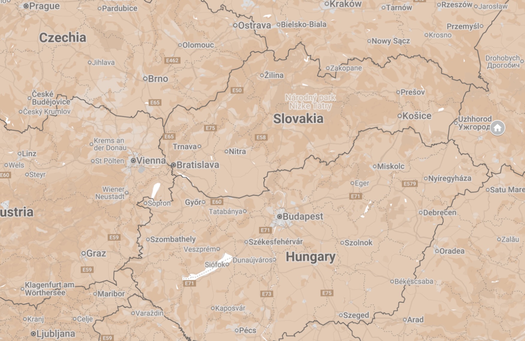 Map of Nelipyno, Ukraine.