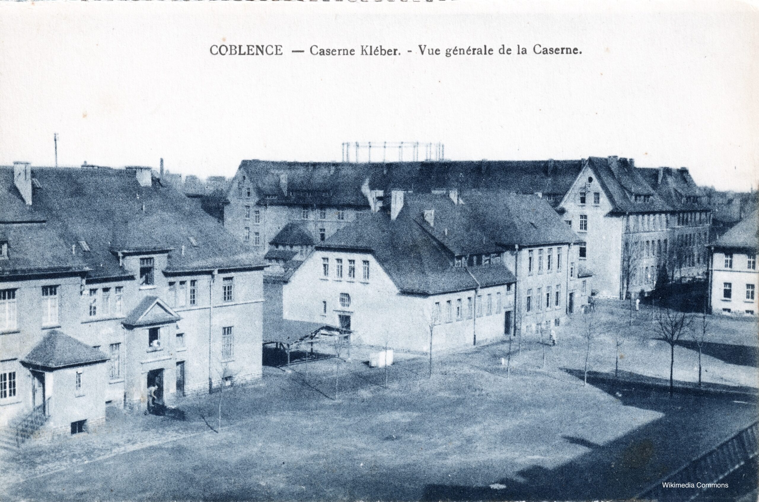 Photograph of an old postcard of Koblenz, Germany.