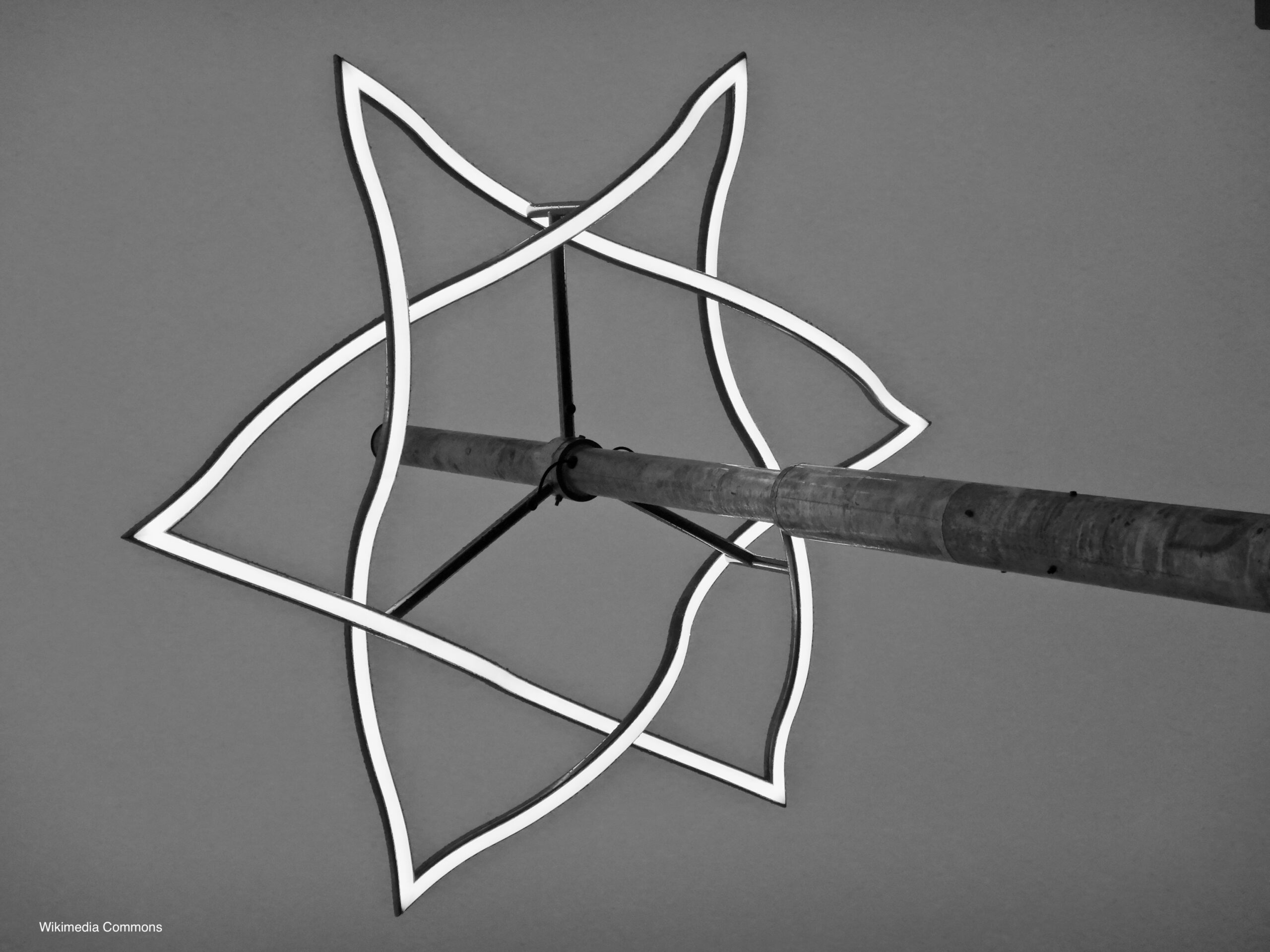 Photograph of a Beacon of Light Memorial for Kristallnacht, Vienna, Austria.