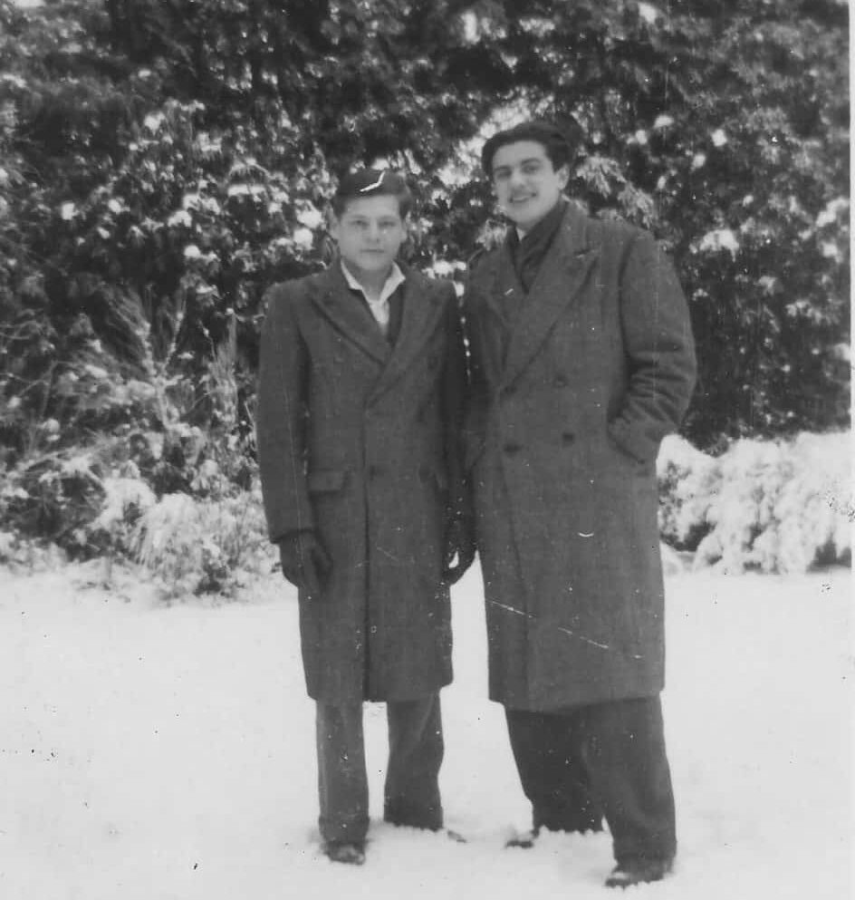 Photograph of Benek Englard and Herman Rosenblat.