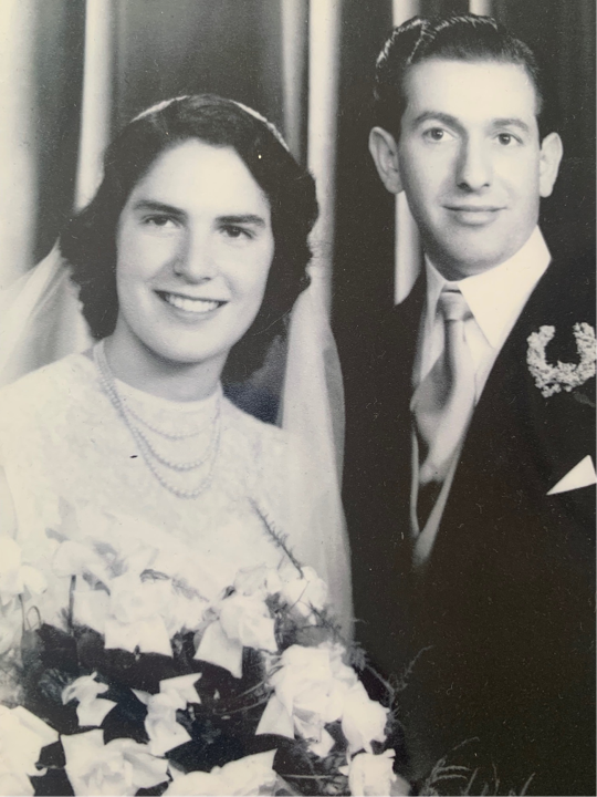 Photograph of Norman Friedman & bride.
