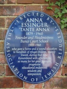 Plaque dedicated to Essinger