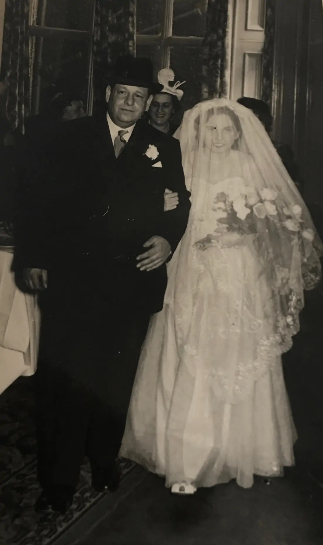 Photograph of the wedding of Sala and Benny Newton.