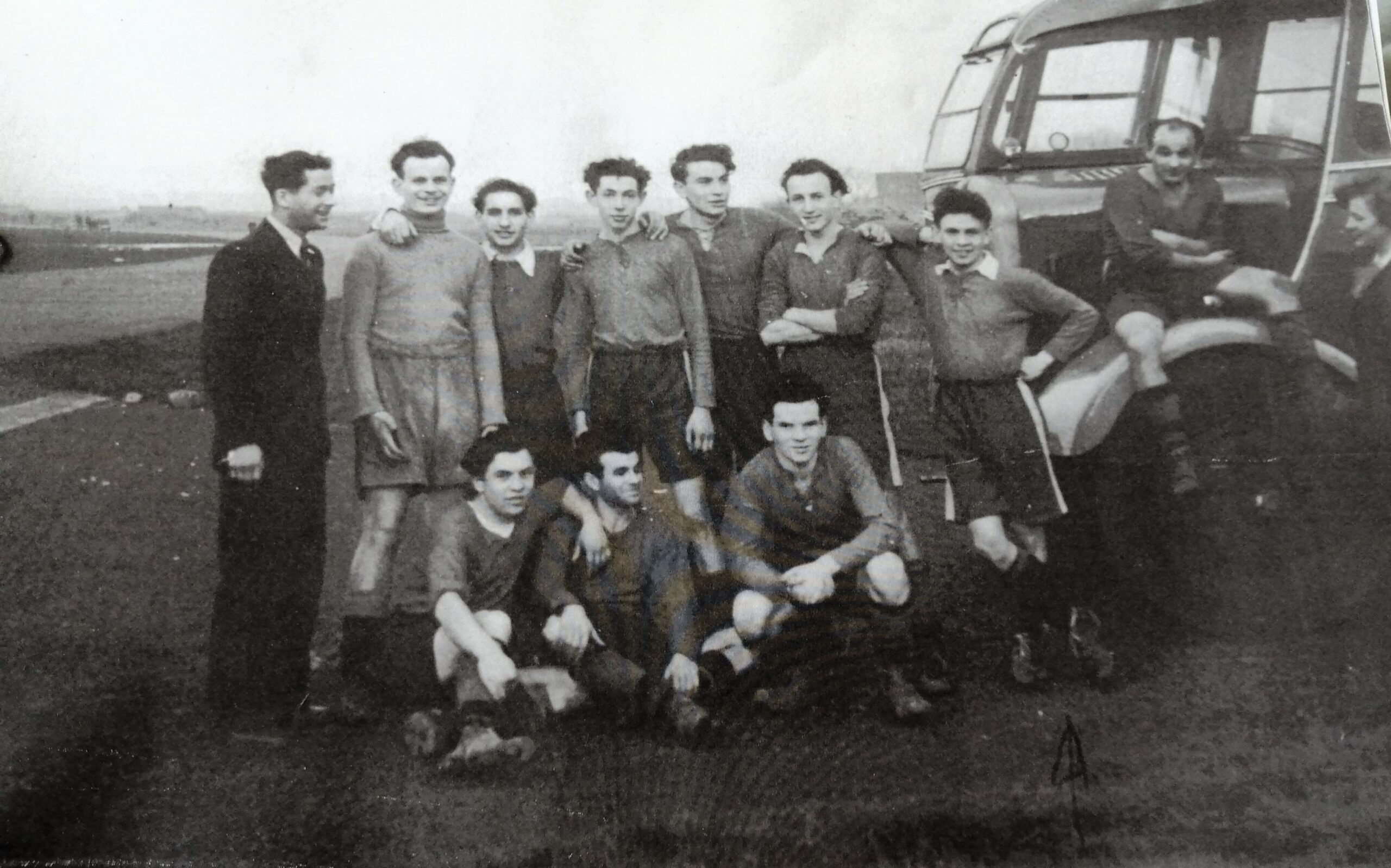 Photograph of the Primrose Club Football Team Hackney Marshes 1947.