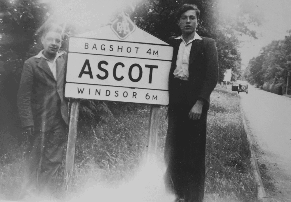 Photograph of Boys in Ascot. Jacob Fersztand on the left.