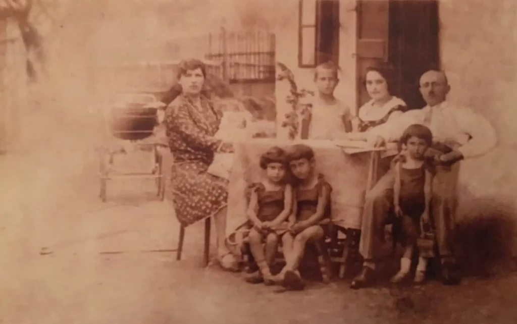 Photograph of Meir Stern's family in Czechoslovakia. Meir Stern is the baby.