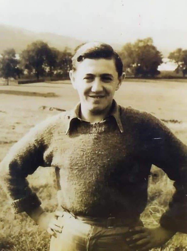 Photograph of Menachem Wakstok in Windermere in 1945.