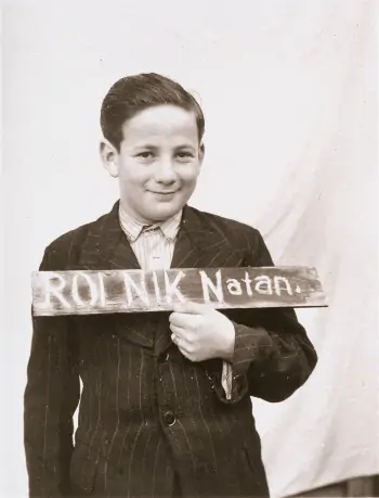 Photograph of Natan Rolnik in Kloster Indersdorf, Germany 1945.