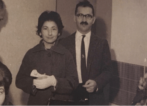 Photograph of Stefa Manela and Moshe Rosenberg in Israel.