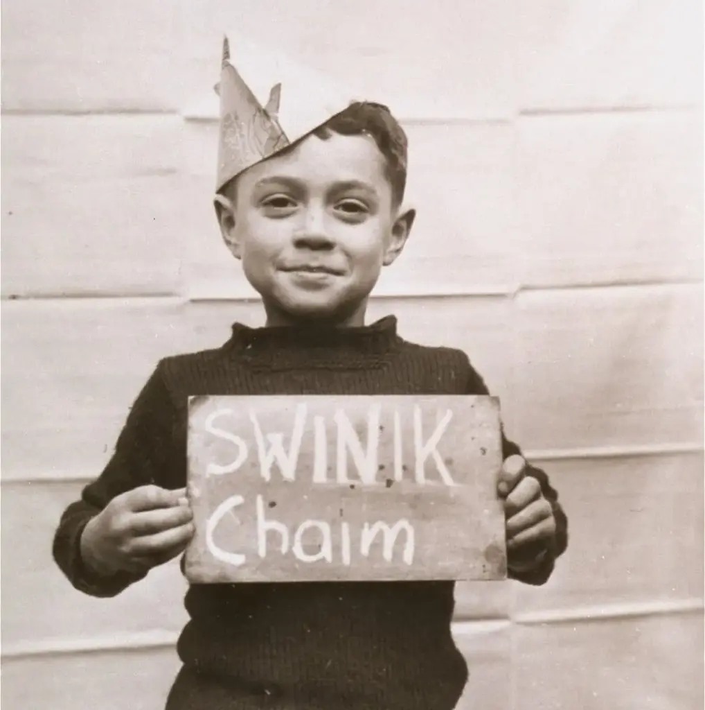 Photograph of Chaim Swinik in Kloster Indersdorf, Germany in 1945.