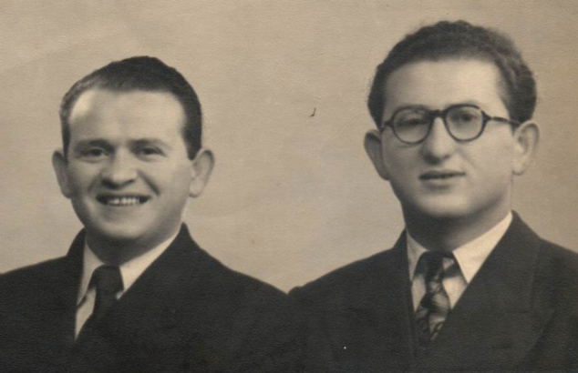 Photograph of Willie (Vilem) Zelovic ( on the left) and Hersi Zelovic (with glasses)