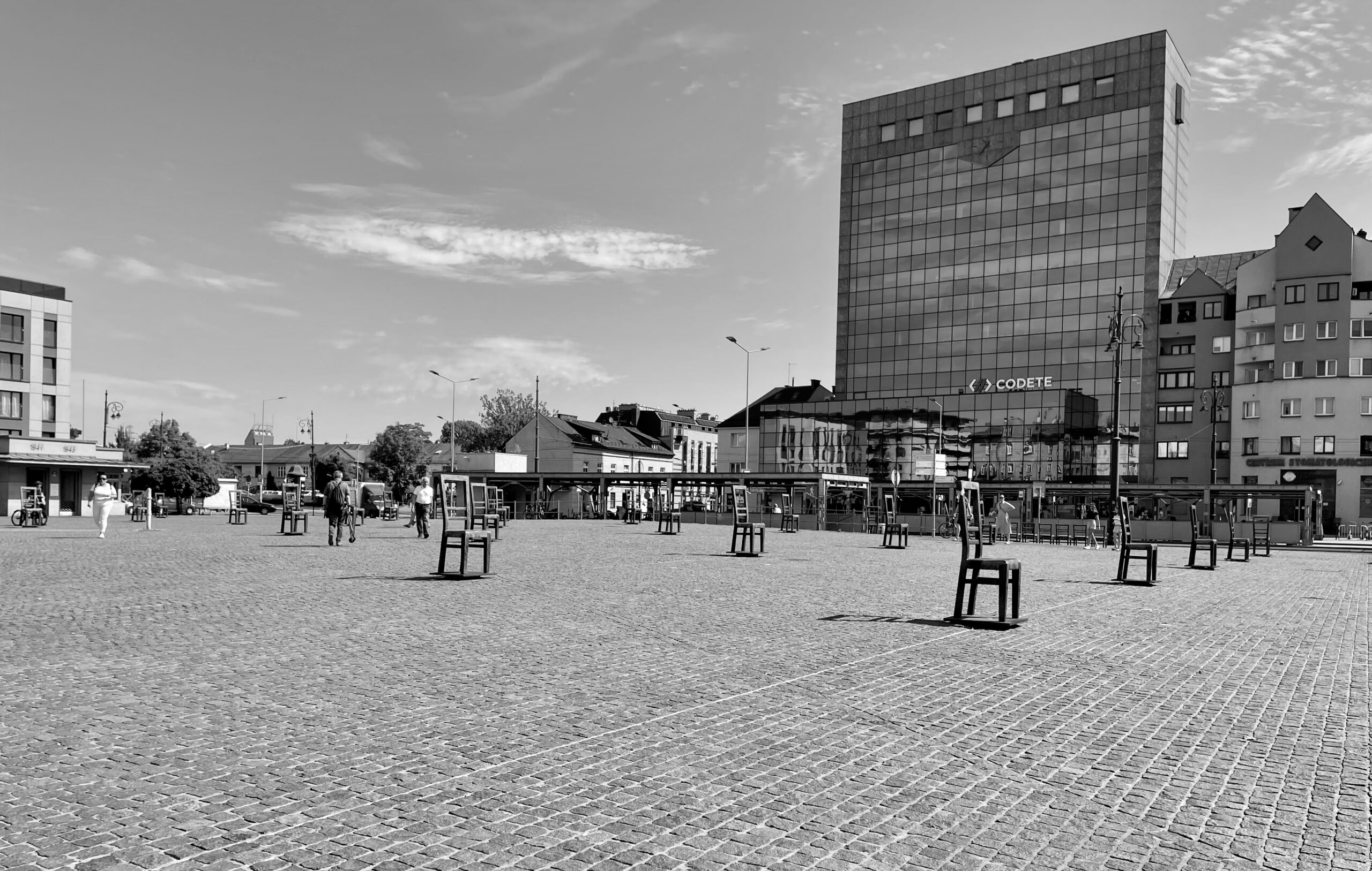 Photograph of Kraków Ghetto and Jewish Deportation Holocaust Memorial.