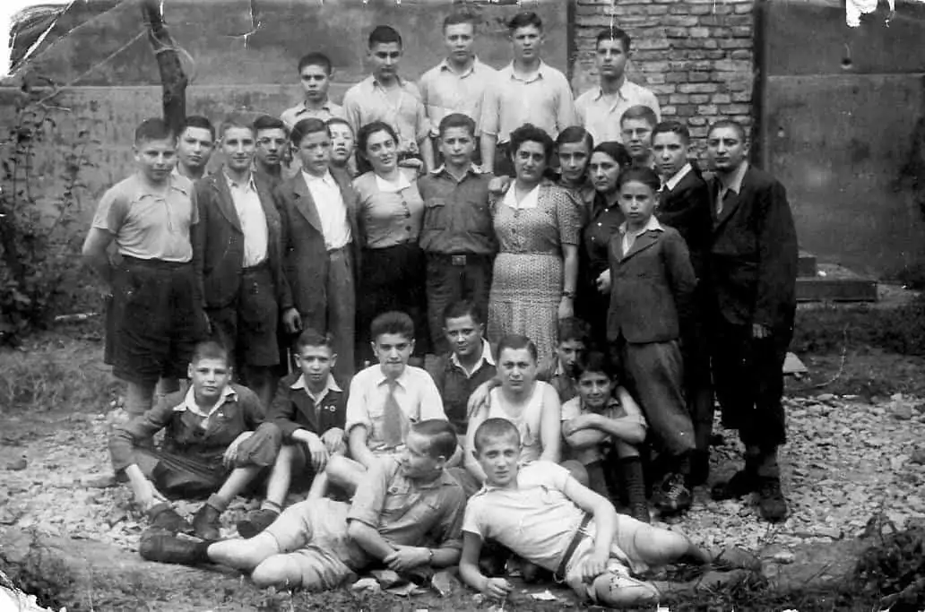 Photograph of the first group of the Boys in Prague in 1945.
