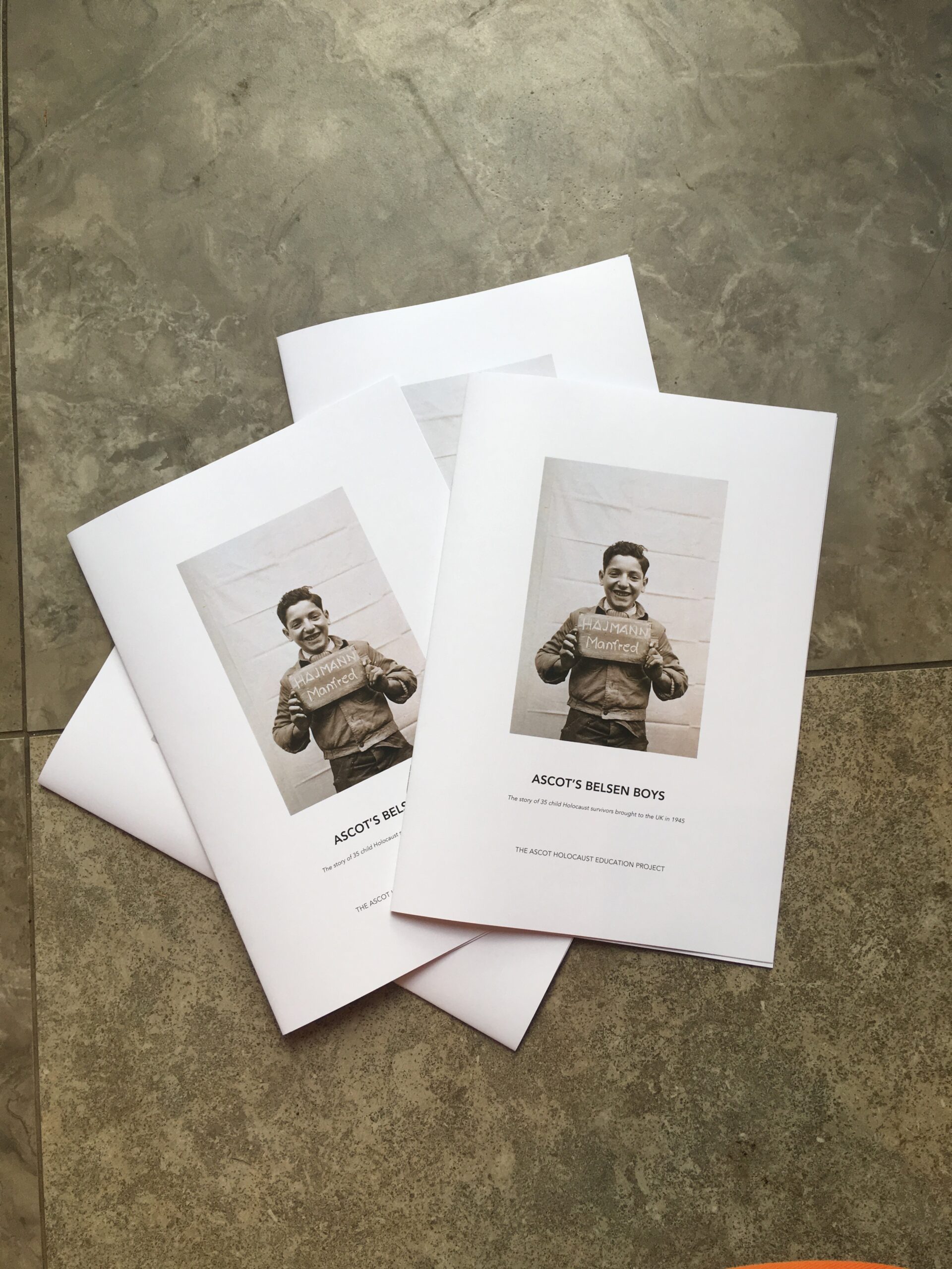 Photograph of the Ascot Holocaust Memorial Education Booklet.