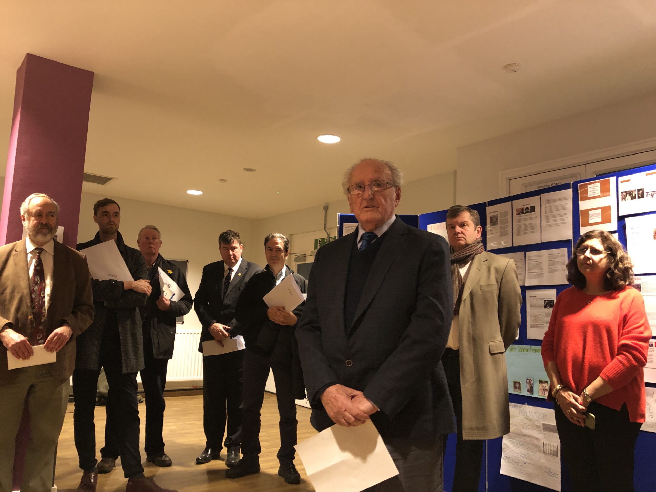 Photograph of Ivor Perl speaking at the Holocaust Memorial Day Event in Ascot, 2019