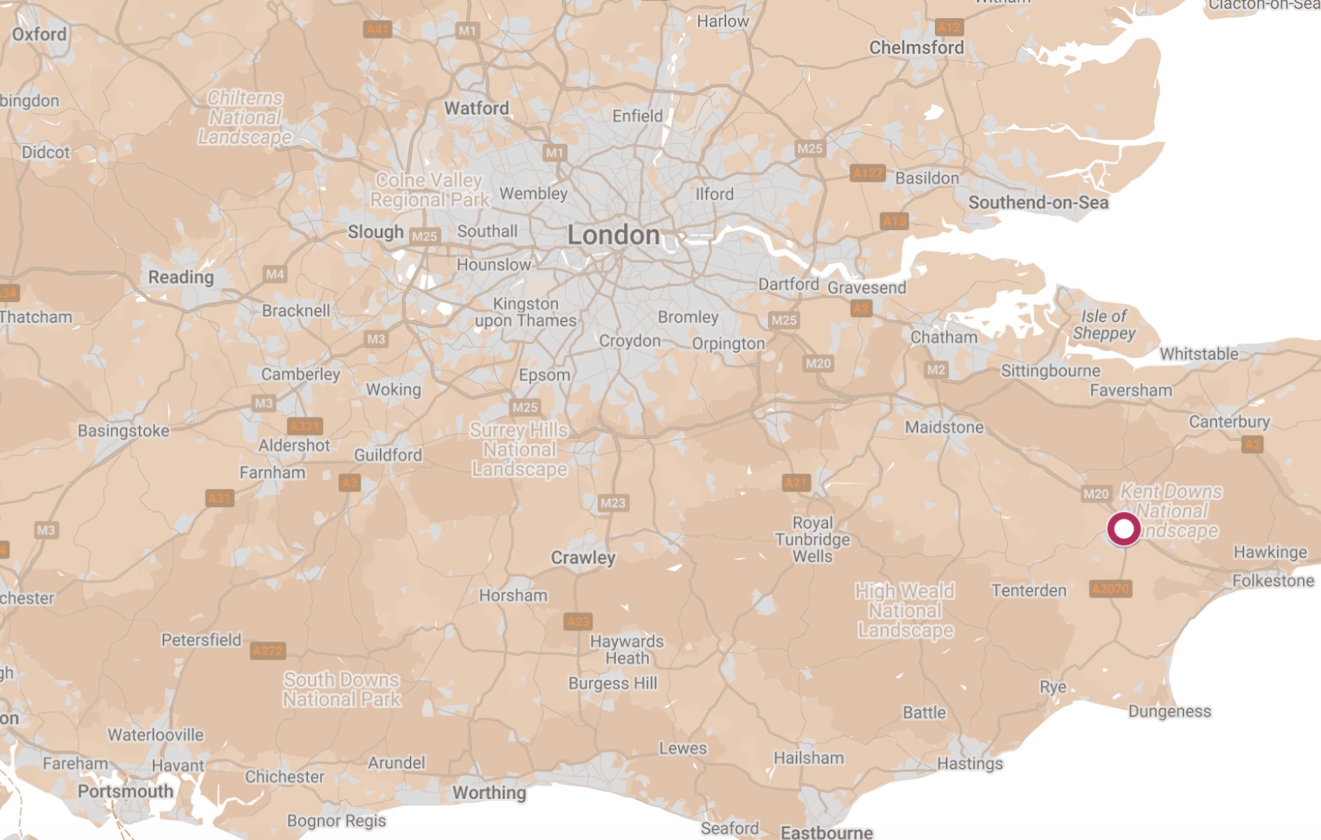 Map of Ashford Sanatorium.