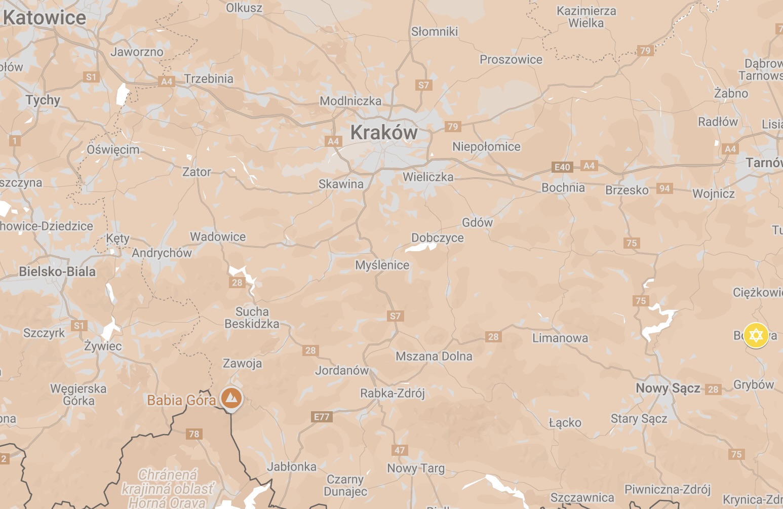 Map of Bobowa Ghetto.