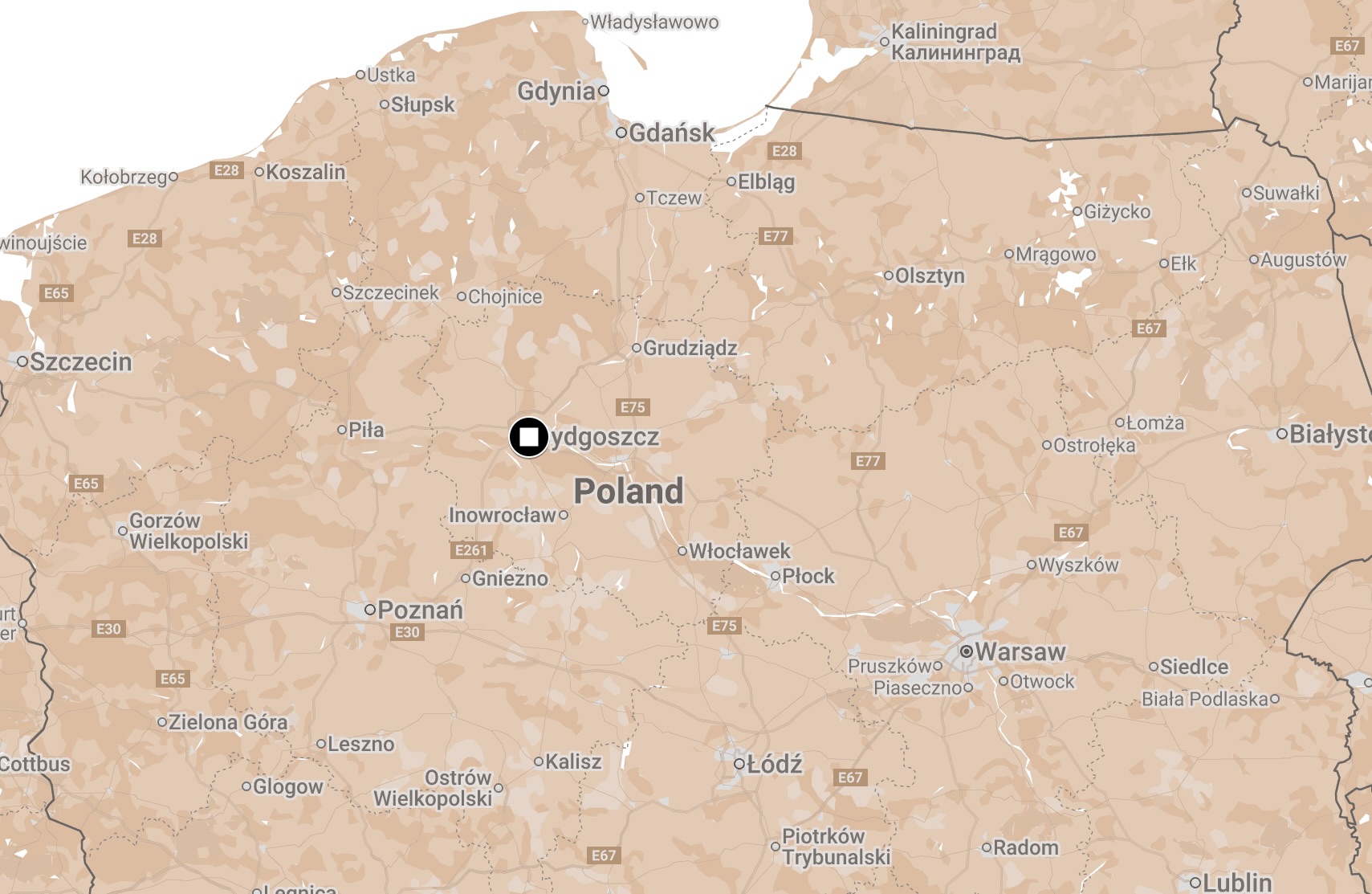 Map of Bromberg-Ost Camp.