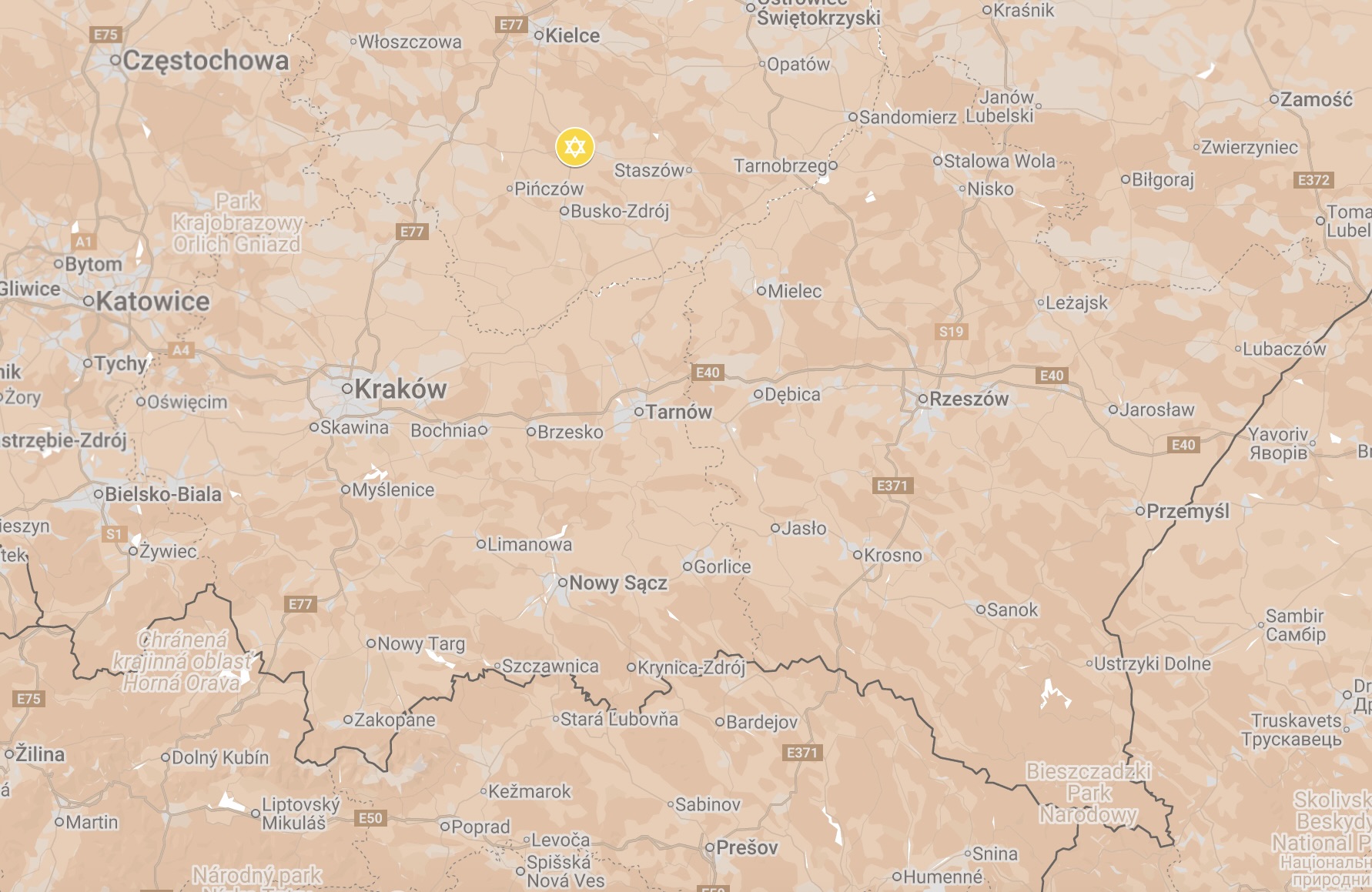 Map of Chmielnik Ghetto.