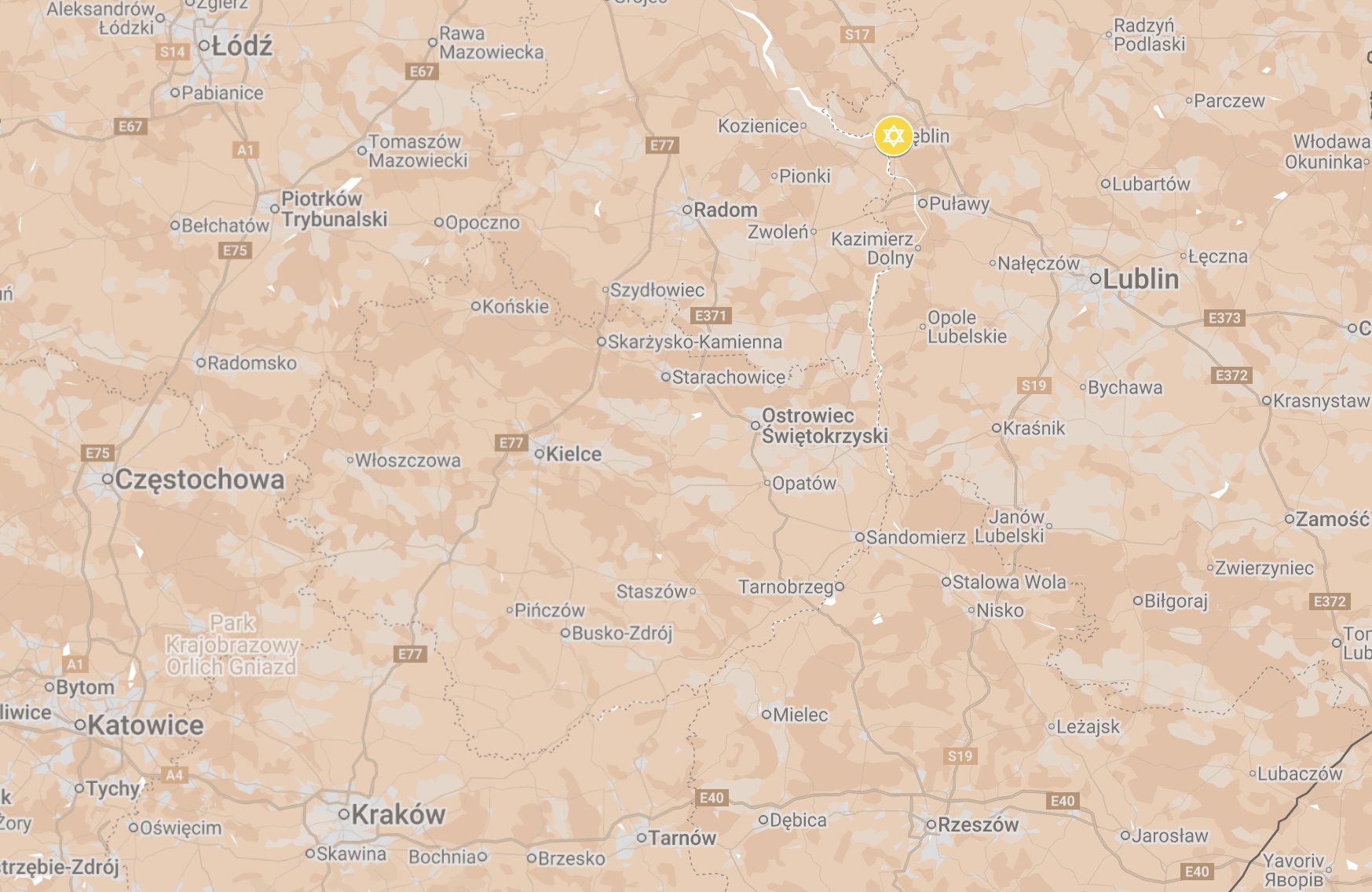 Map of Dęblin-Irena Ghetto.