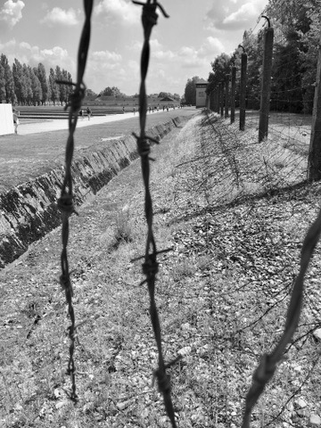 Photograph of the Dachau Memorial.