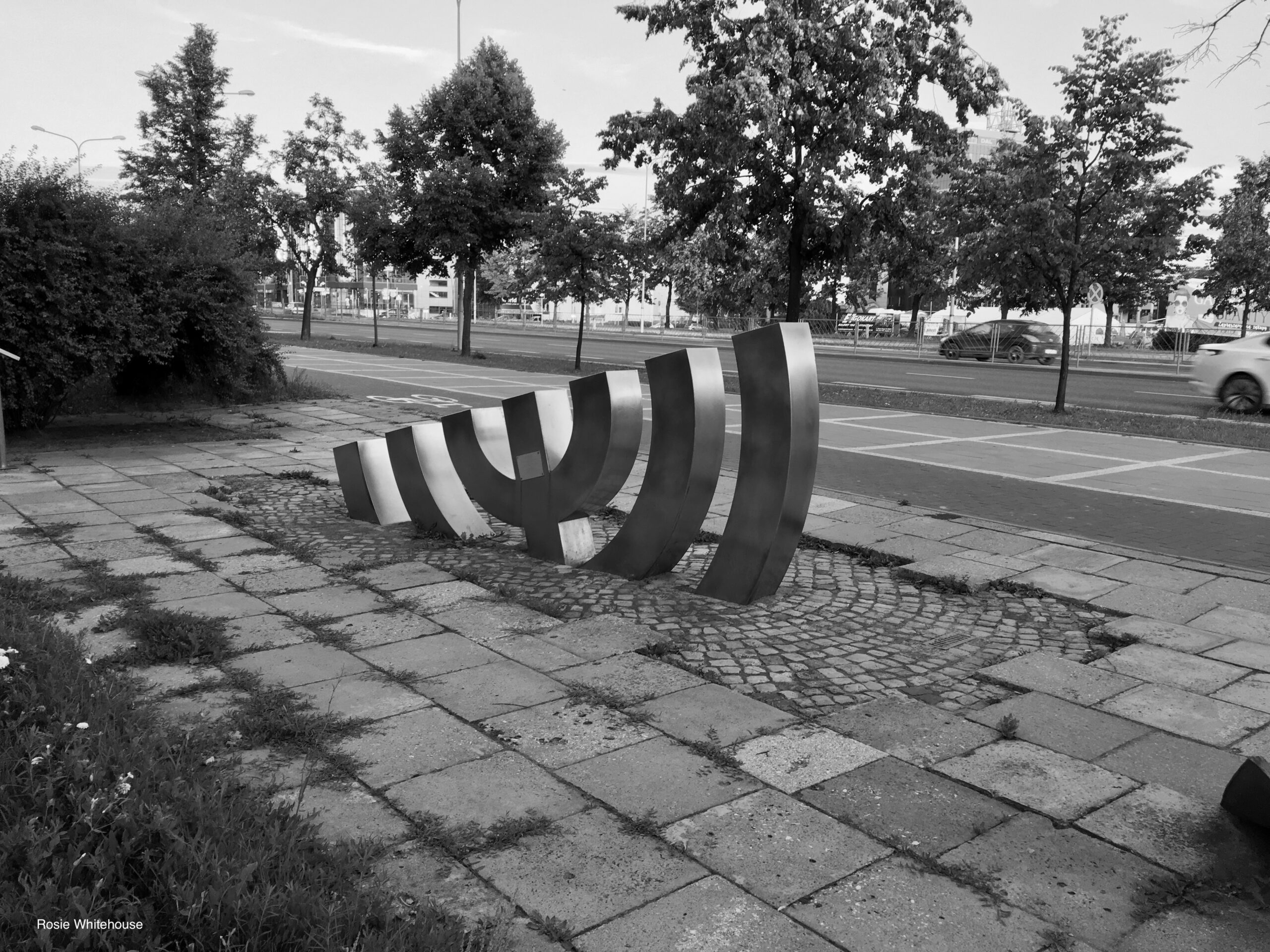 Photograph of the Ghetto Memorial in Kielce Poland.