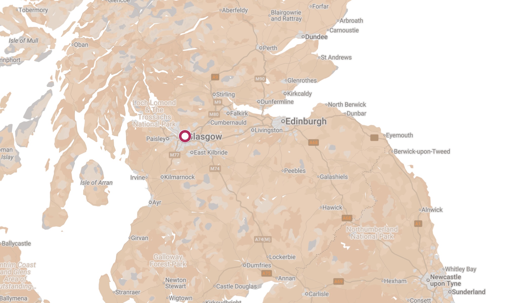 Map of Glasgow Langside Hostel.