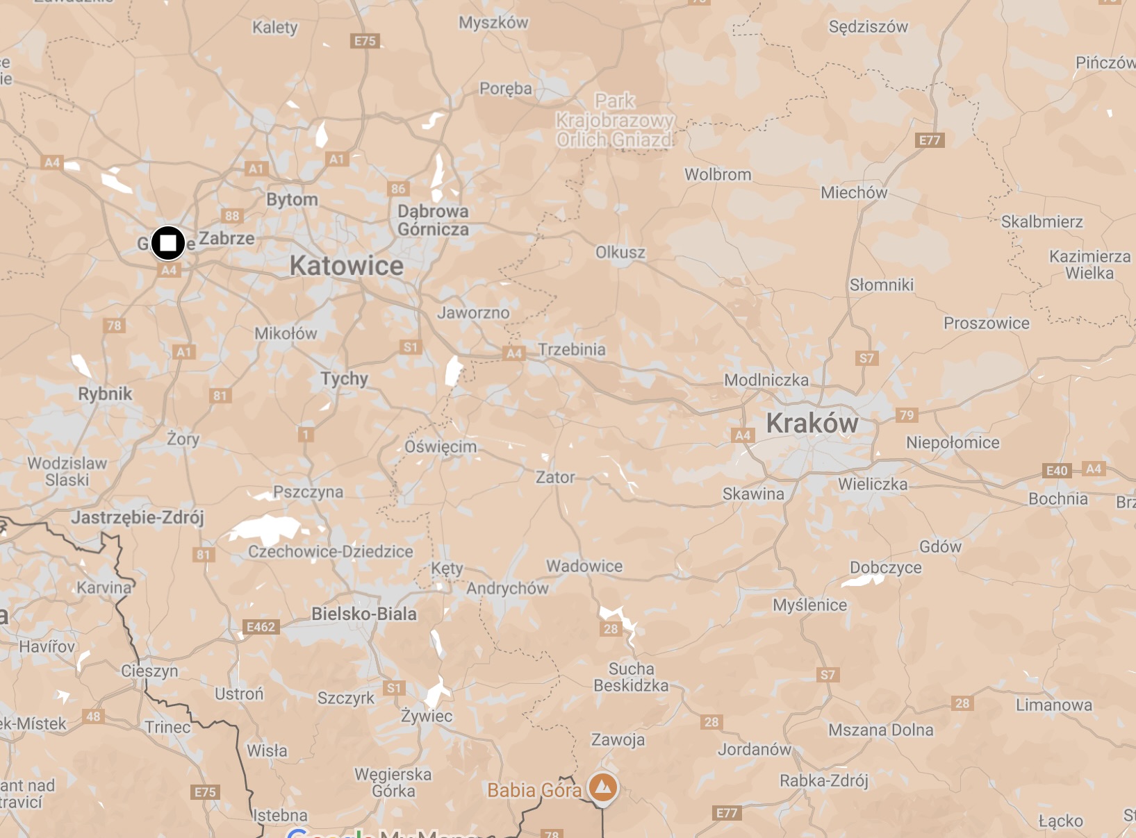 Map of Gleiwitz Camp.