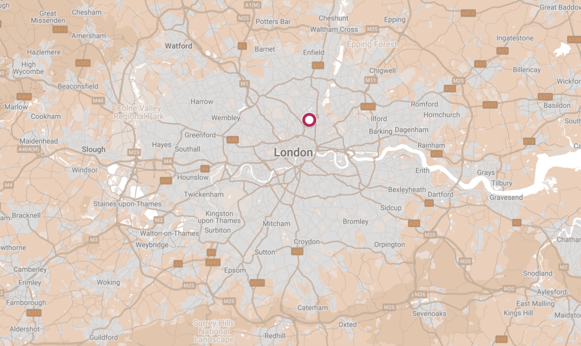 Map of Highbury New Park.