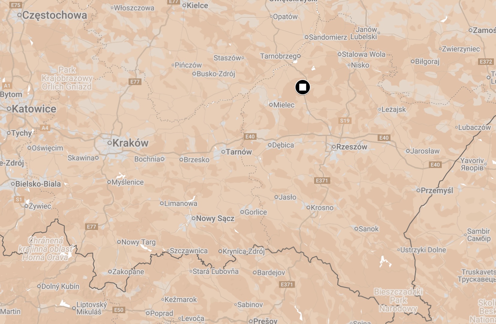 Map of Huta Komorowska Camp.