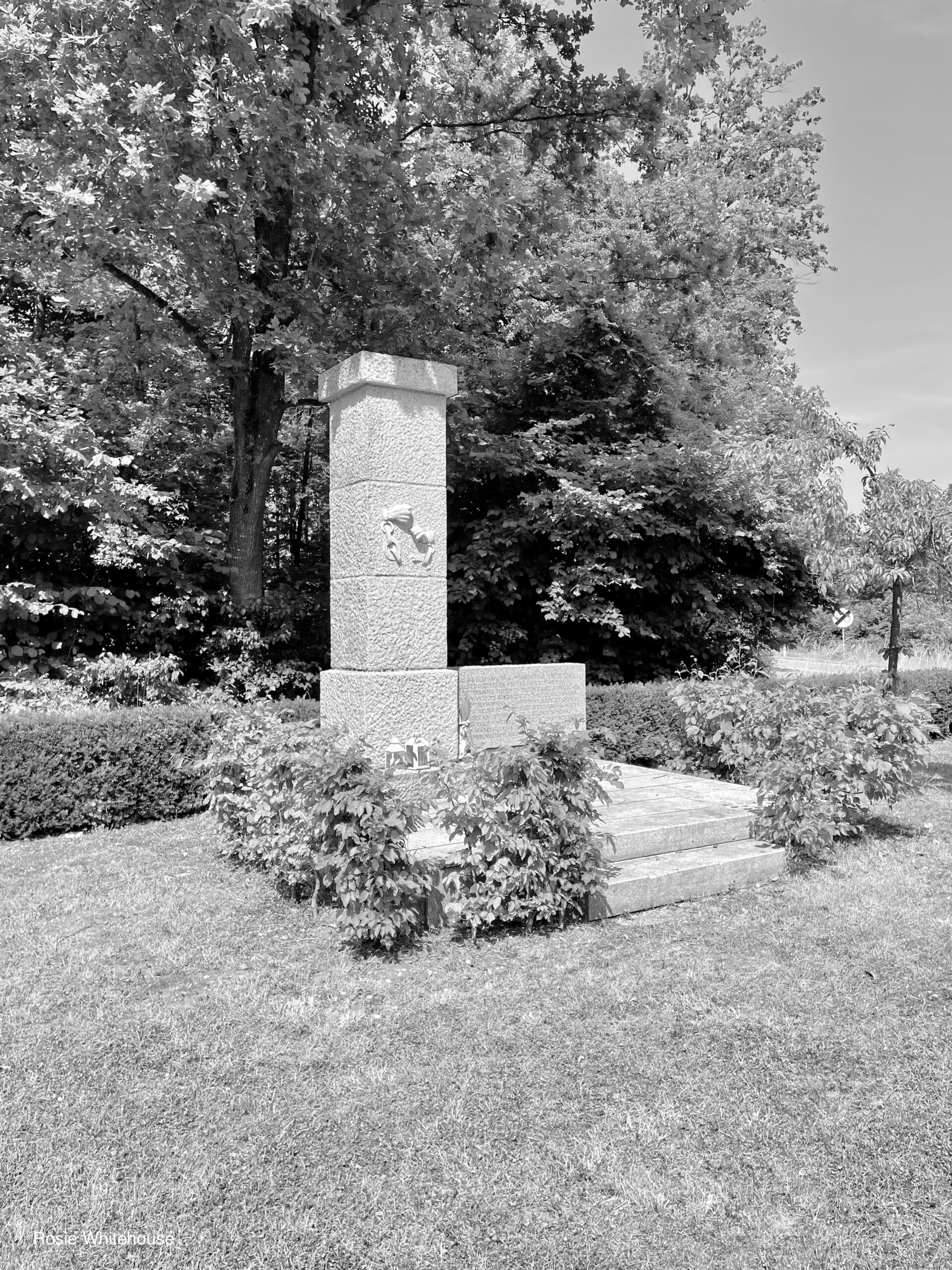 Photograph of the Memorial to the former Gunskirchen concentration camp.