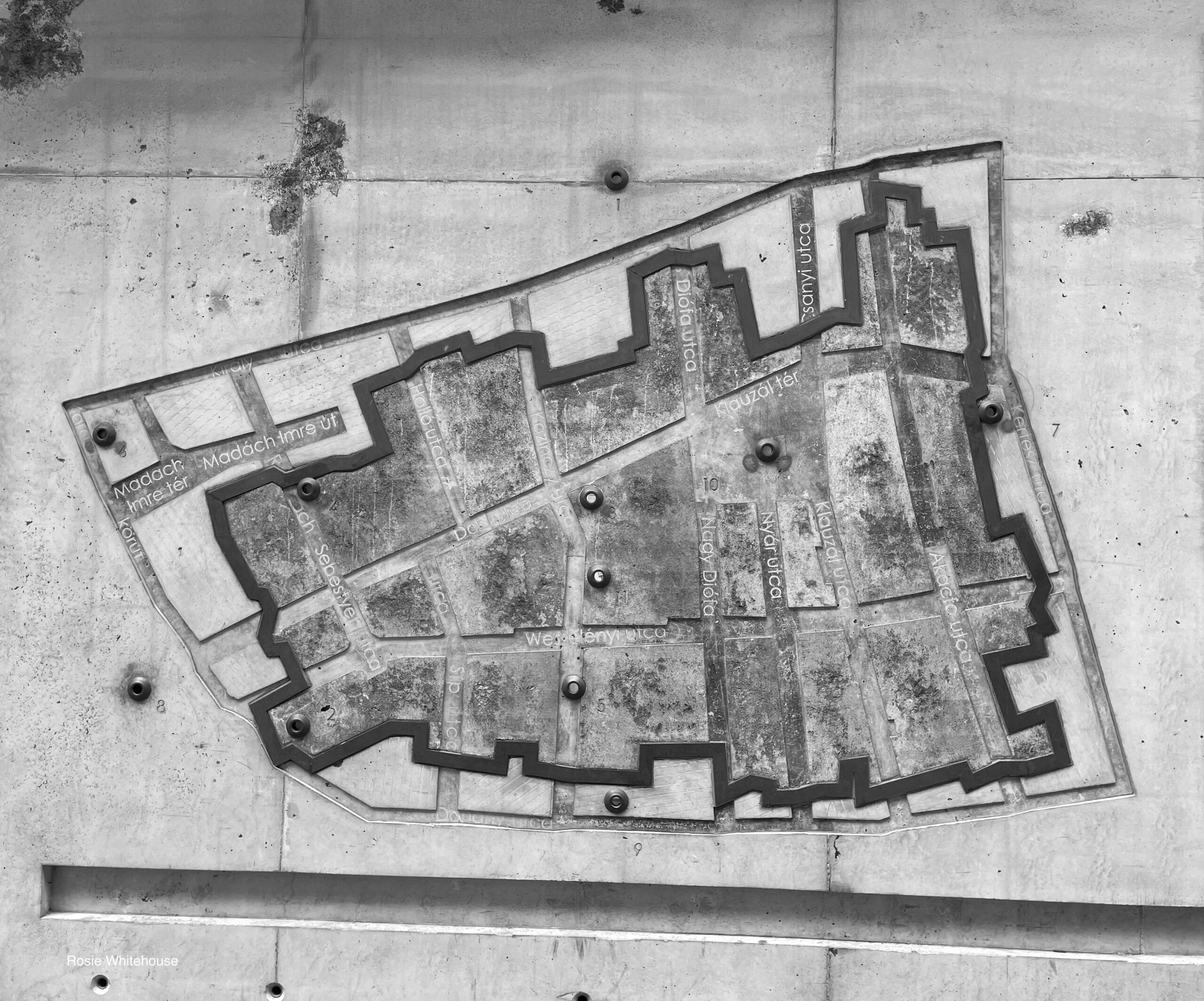 Map of the Budapest Ghetto.