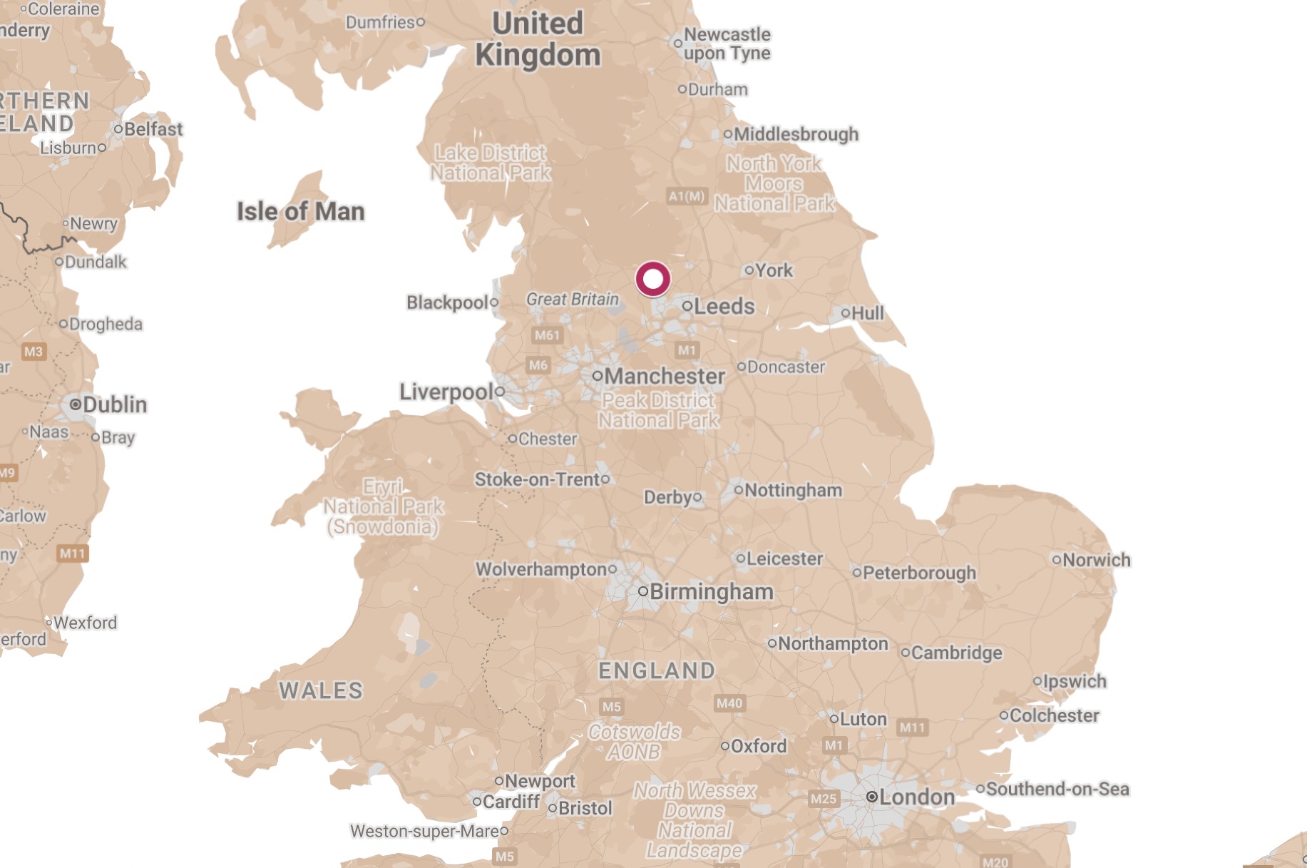 Map of Ilkley Hostel.