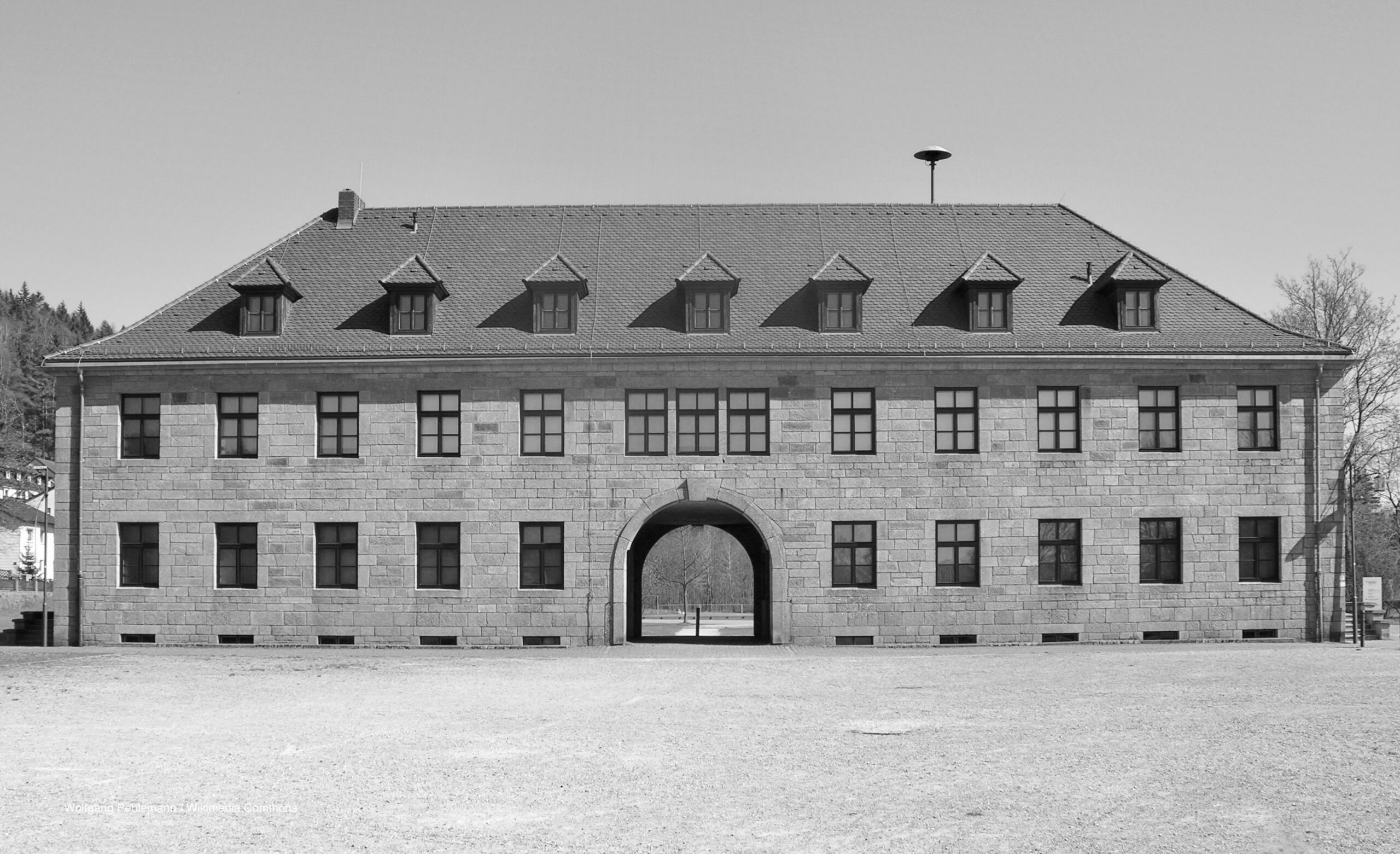 Photograph of the former Flossenburg concentration camp.