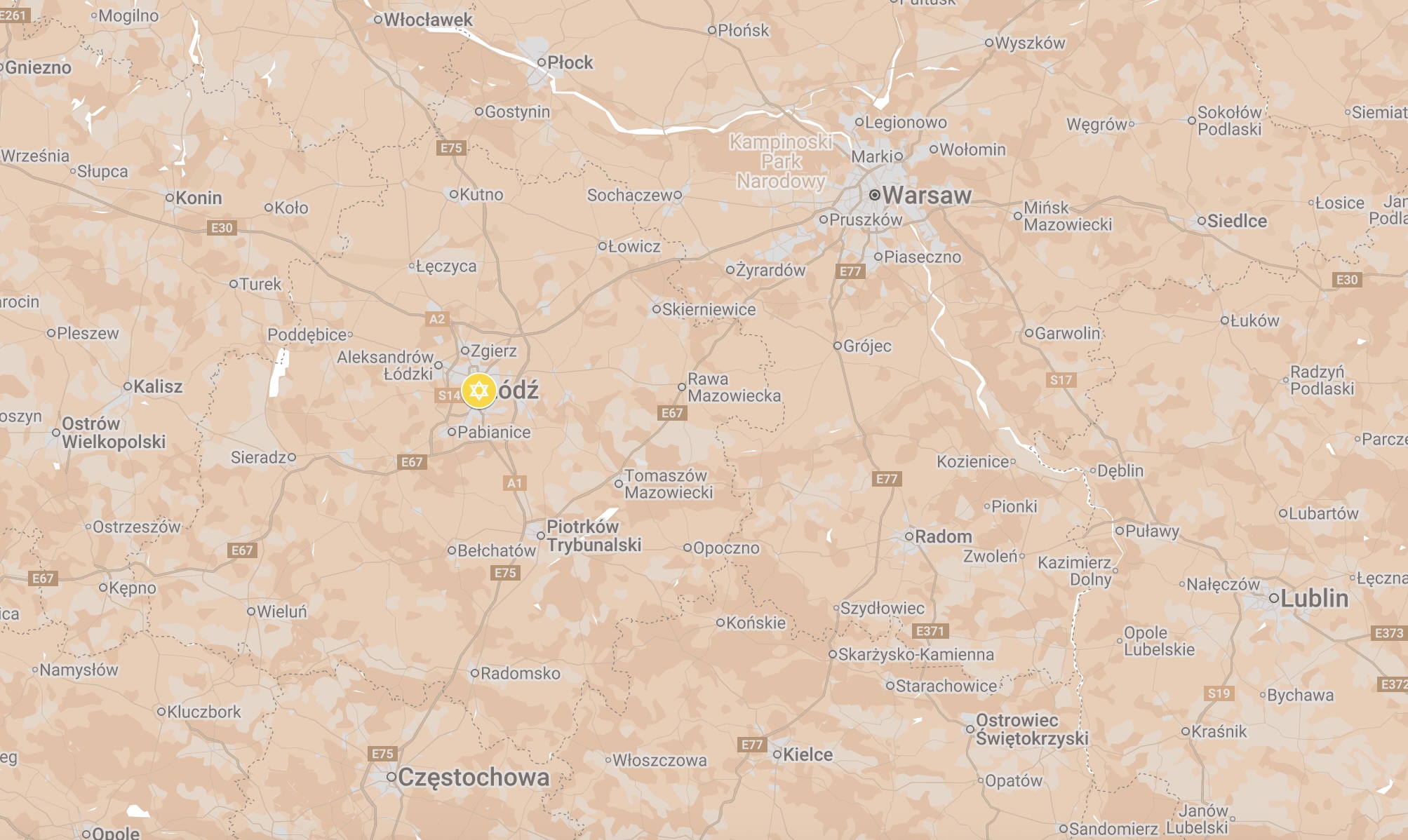 Map of Litzmannstadt Ghetto.