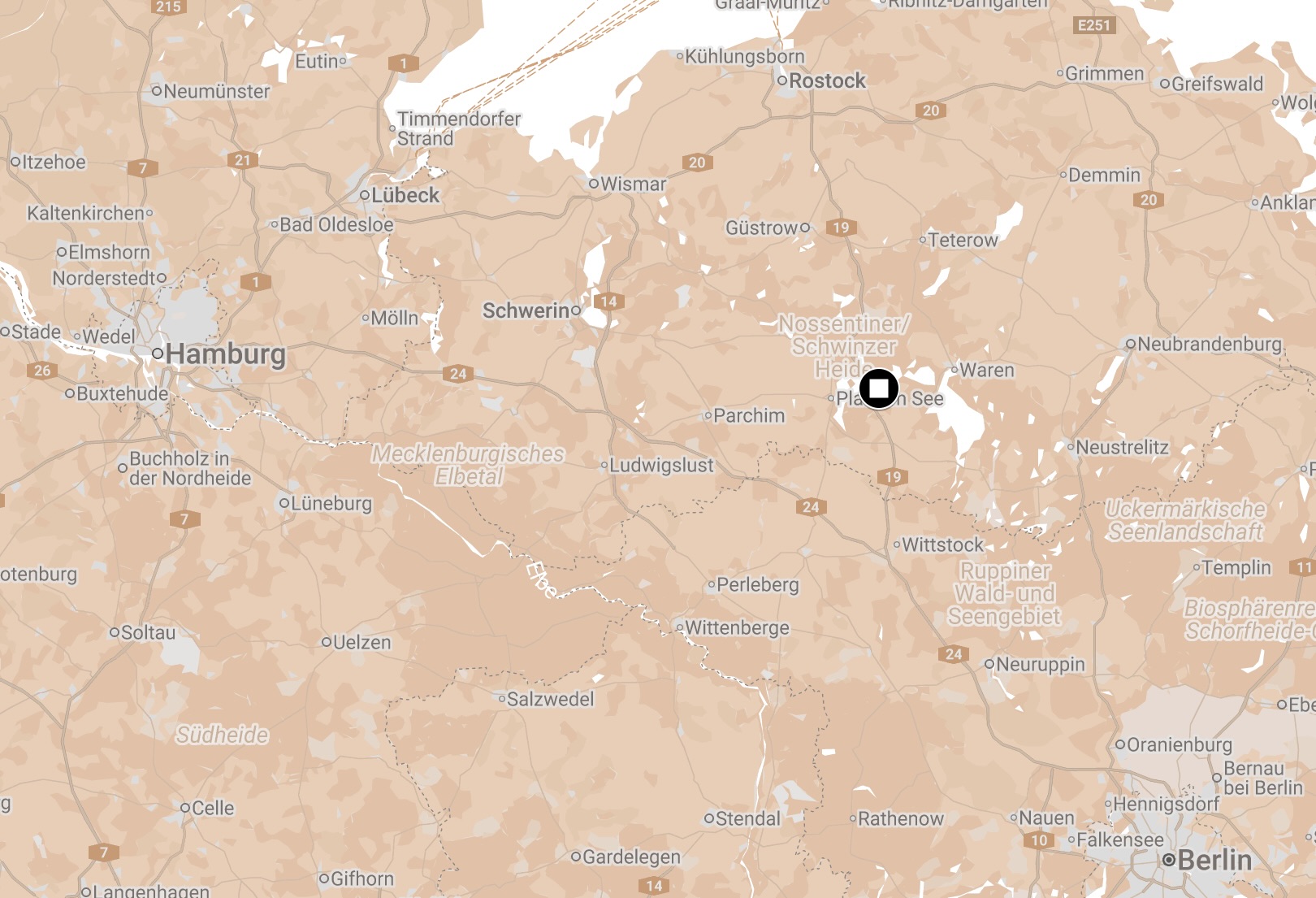 Map of Malchow Camp.