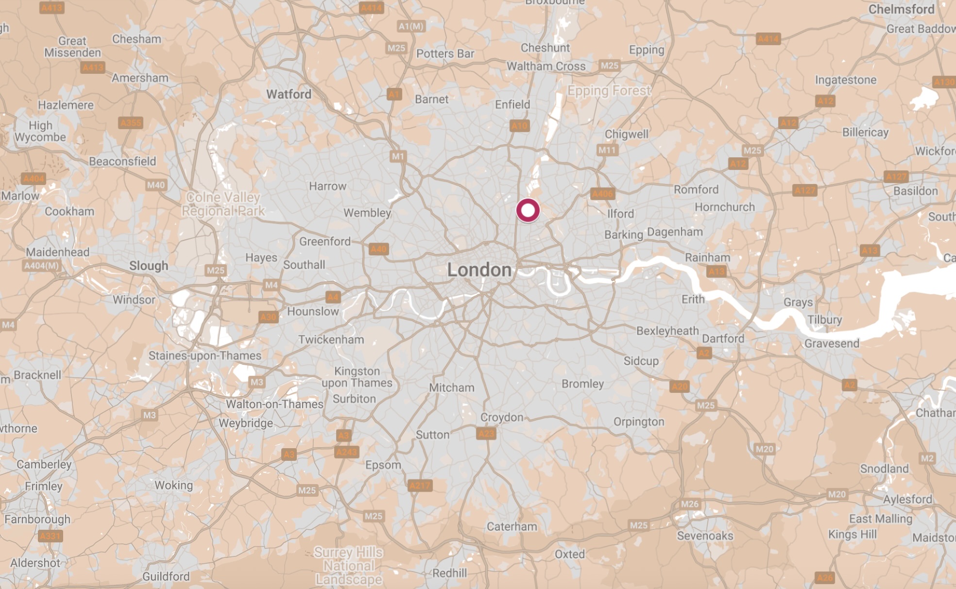 Map of Nightingale Road Hostel.
