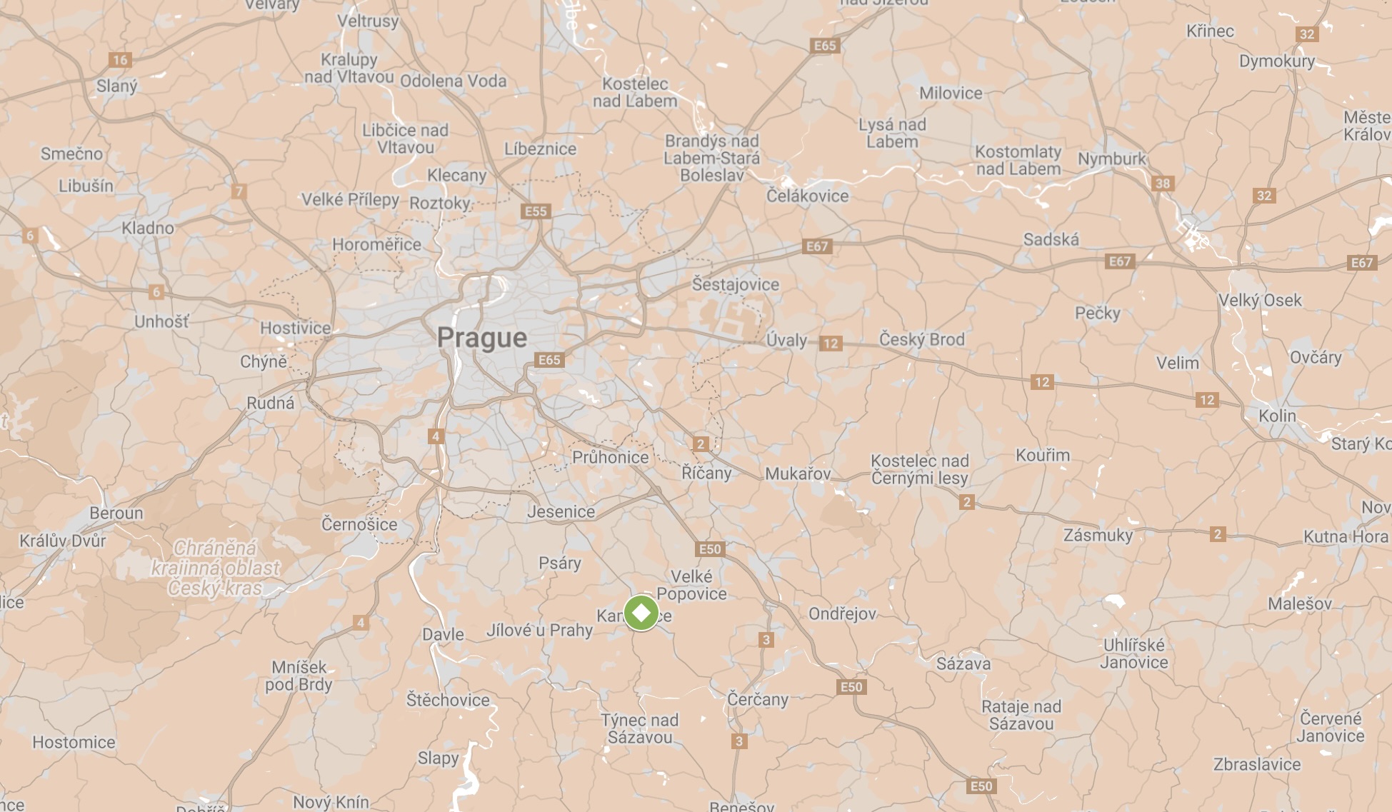 Map of Pitter's Castles.