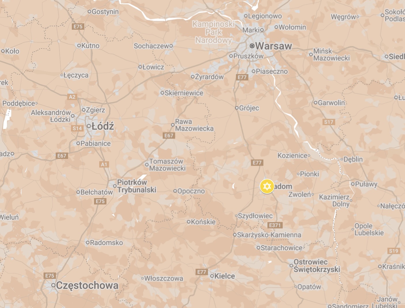 Map of Radom Ghetto.