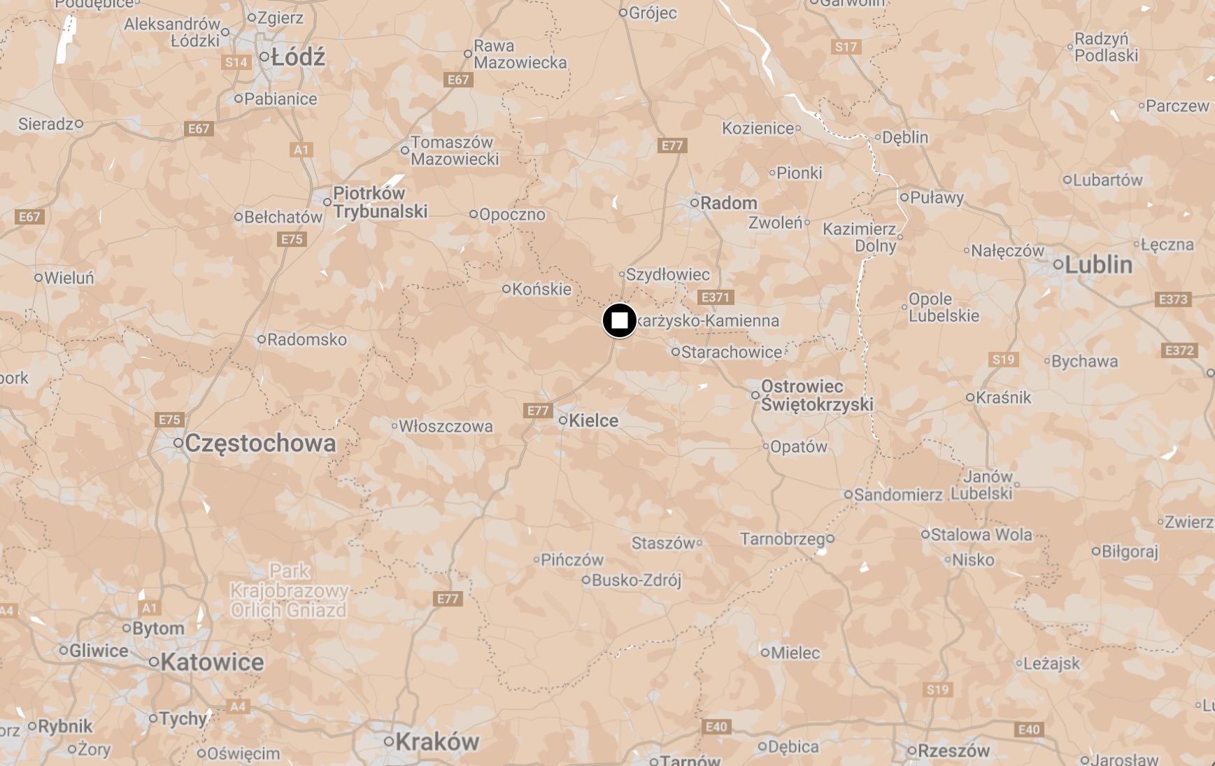 Map of Skarszysko-Kamienna Camp.