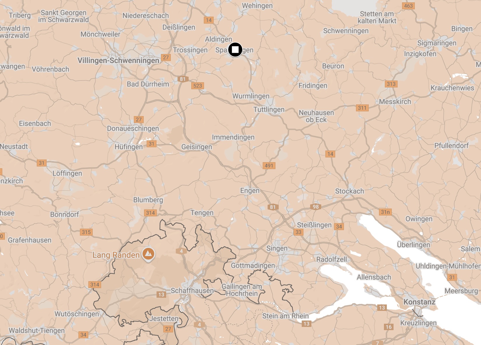 Map of Spaichingen Camp.