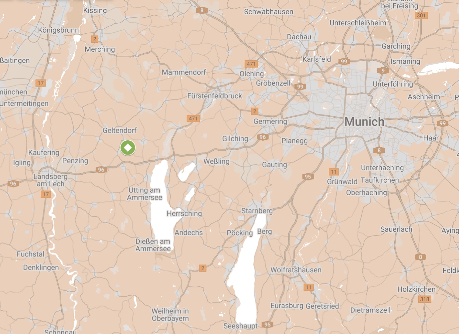 Map of St Ottilien DP Camp.