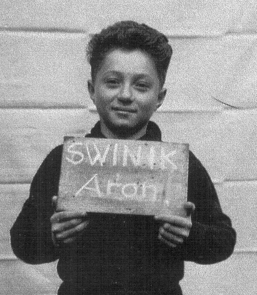 Photograph of Aron Swinik in Kloster Indersdorf, Germany in 1945.