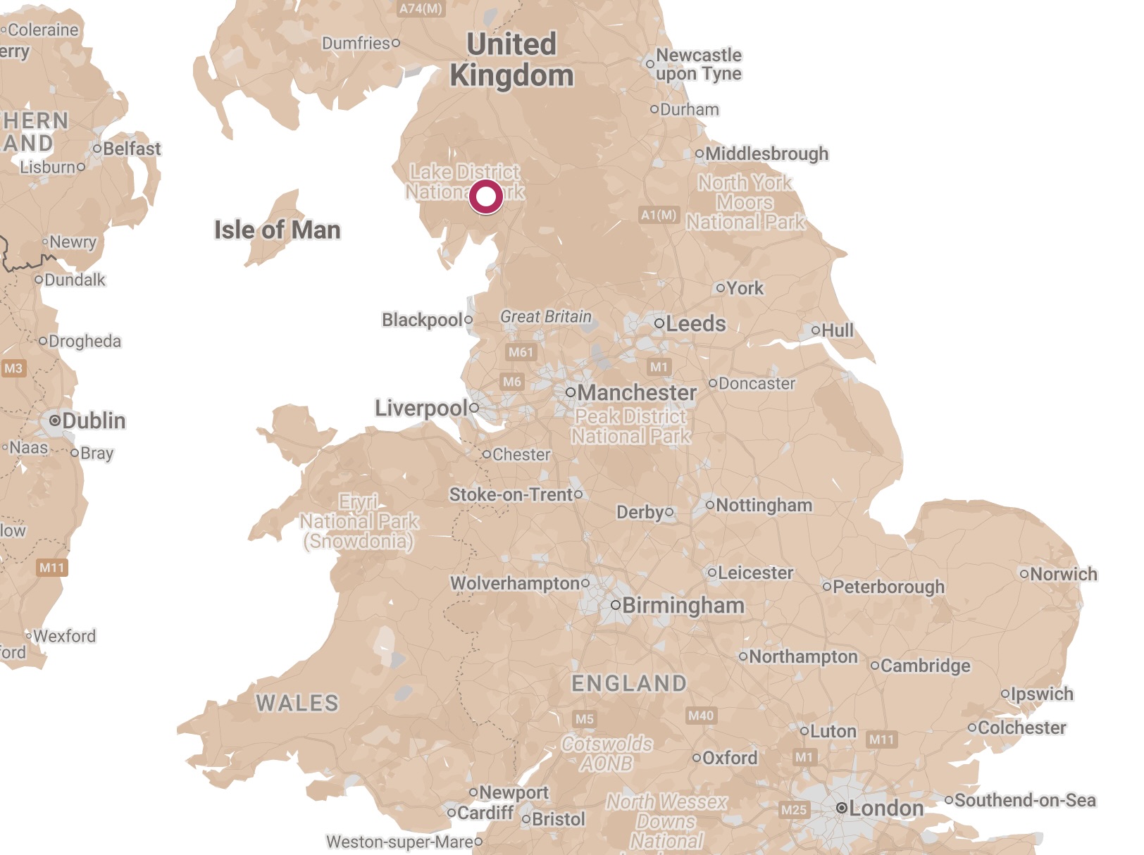 Map of Windermere Reception Centre.