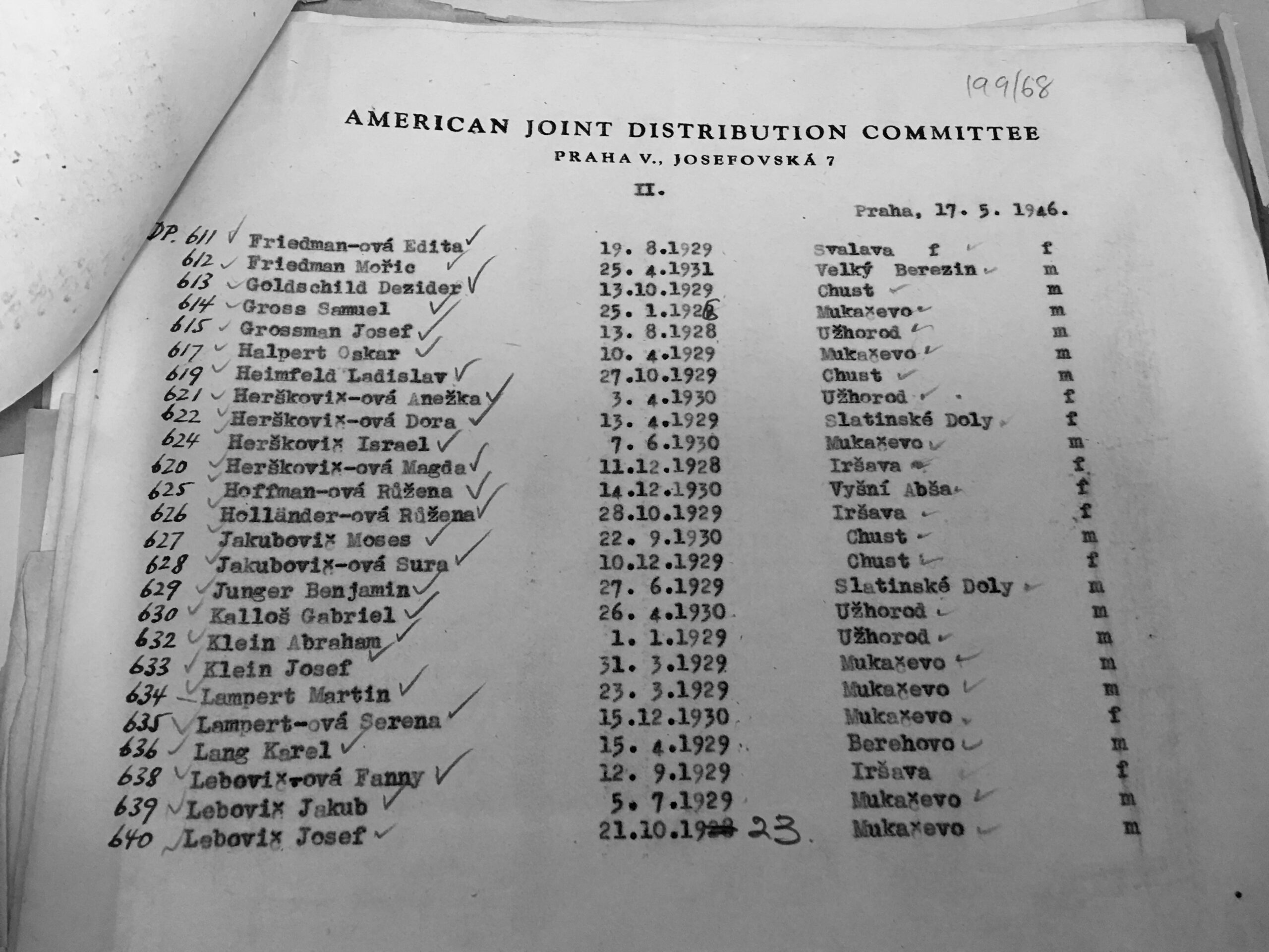 Photograph of documents in the London Metropolitan Archives.