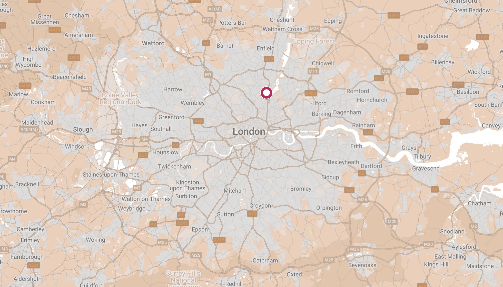 Map of Amhurst Park Hostel.